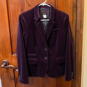 J. Crew Velvet Jacket Purple